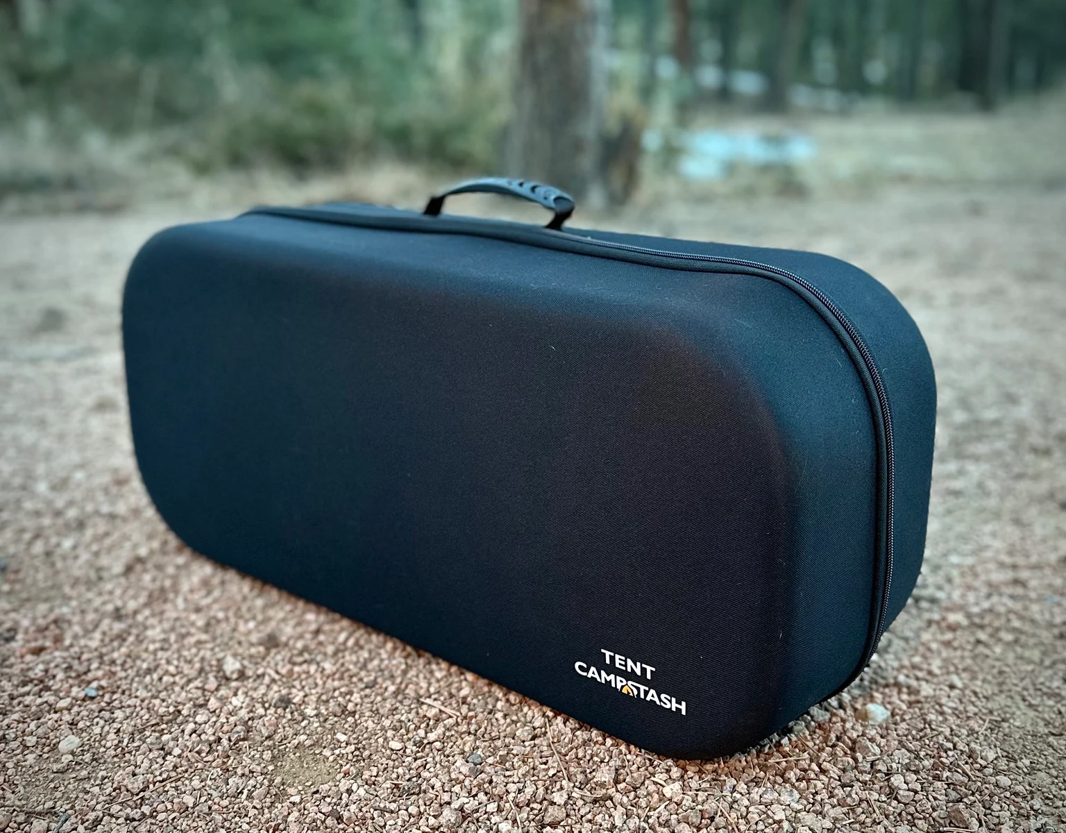 Closed Campstash tent case ready for organized storage
